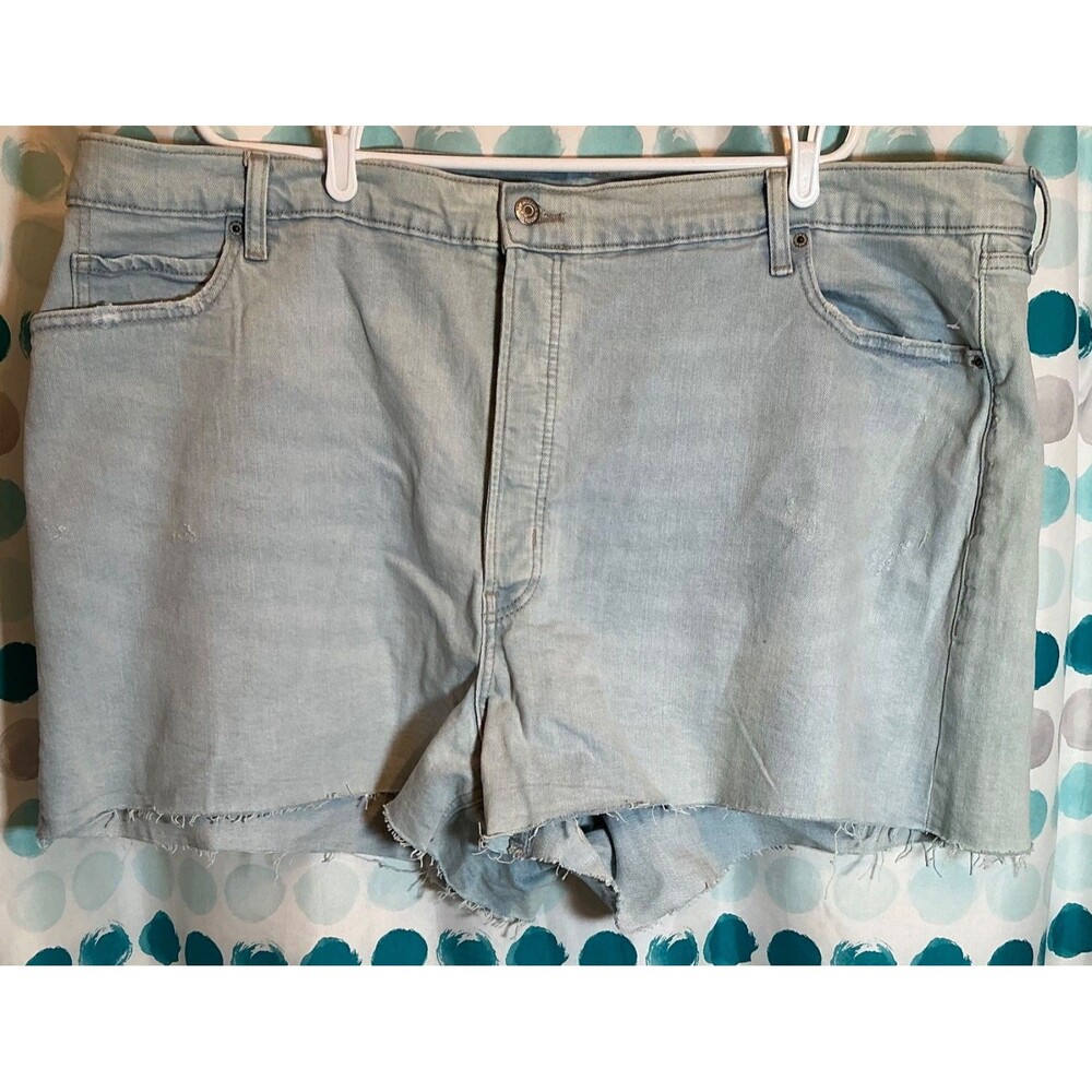 NWOT Old Navy 28W Plus Size Women Blue Jean Shorts High Rise A Line Denim New
